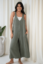 Portofino Portofino Salvatore Overalls - Khaki Portofino Salvatore Overalls - Khaki Splash Swimwear Playsuits & Jumpsuits Khaki / O/S