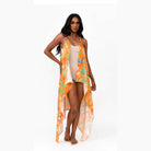Possi the Label Freya Duster Vest Tropical Print - Orange PTL-FDV301 Freya Duster Vest Tropical Print - Orange Splash Swimwear O/S 794712264088