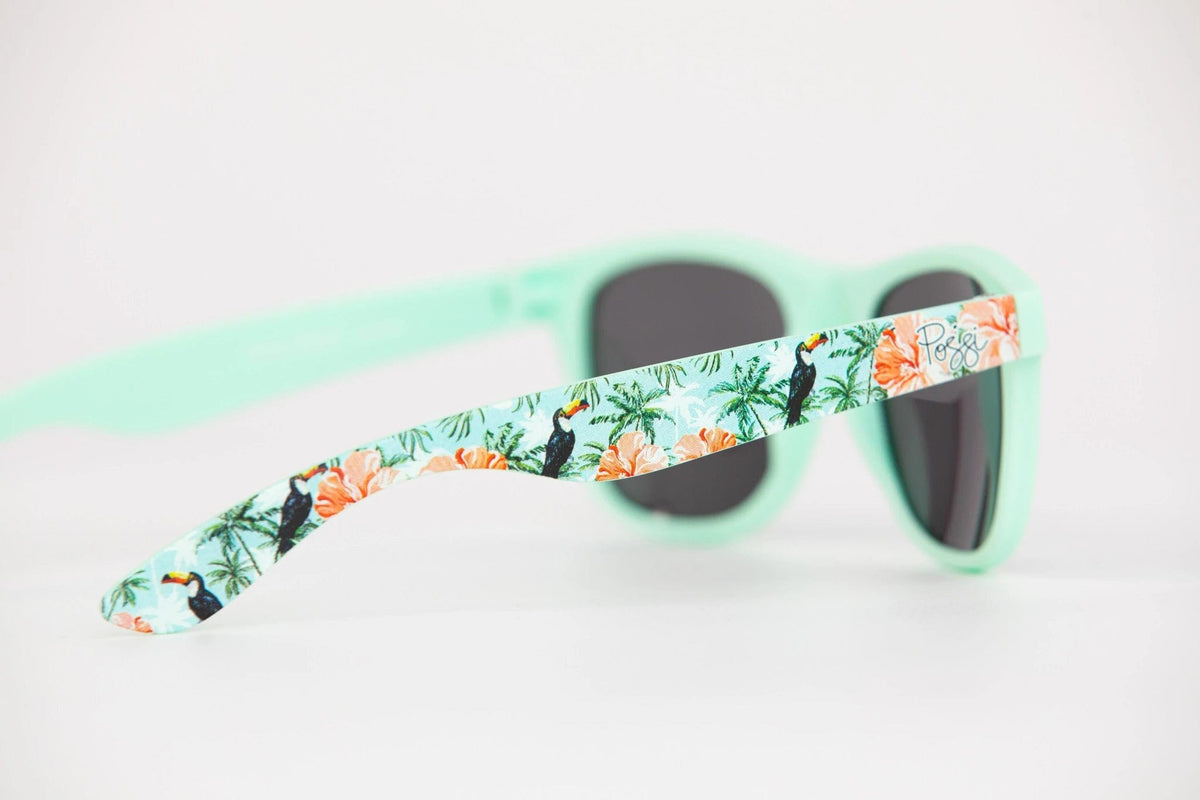 Possi the Label Ultra-Lite Sunglasses - Toucans & Hibiscus PSUN102 Splash Swimwear Sunglasses 794712263173