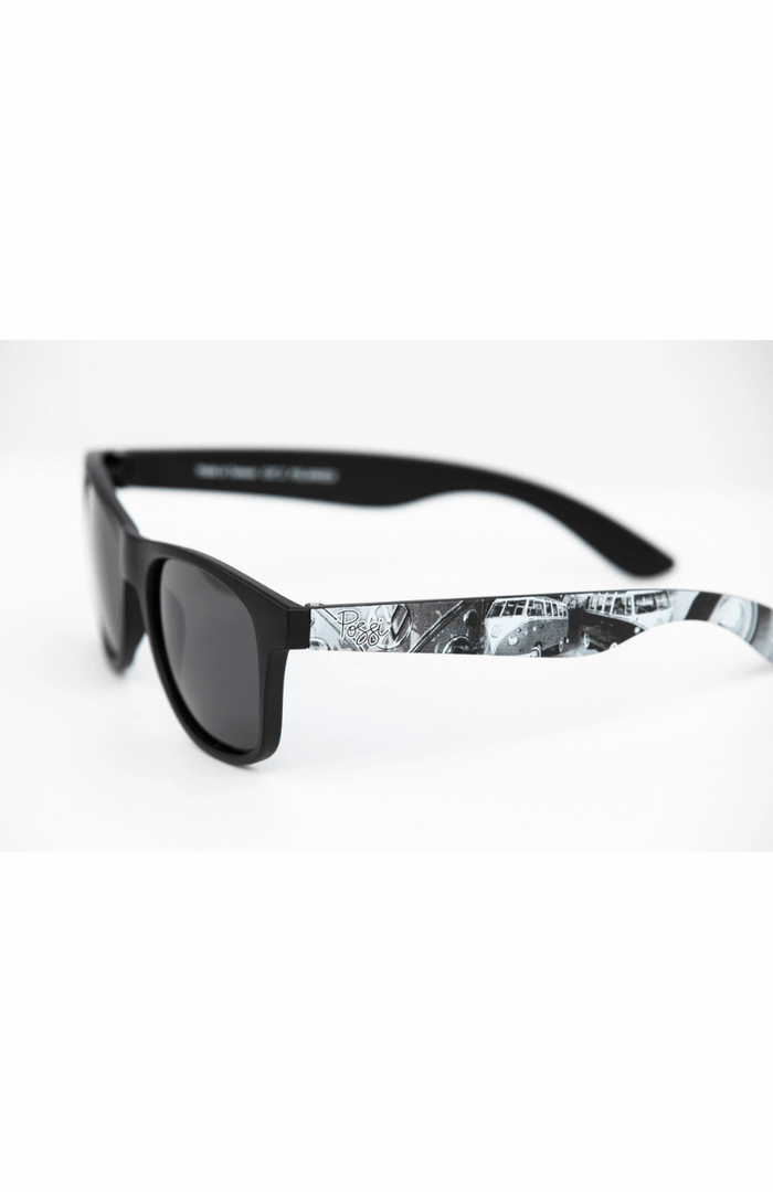 Possi the Label Ultra-Lite Sunglasses - White Kombis (Black) PSUN110-B Splash Swimwear Sunglasses 794712263258