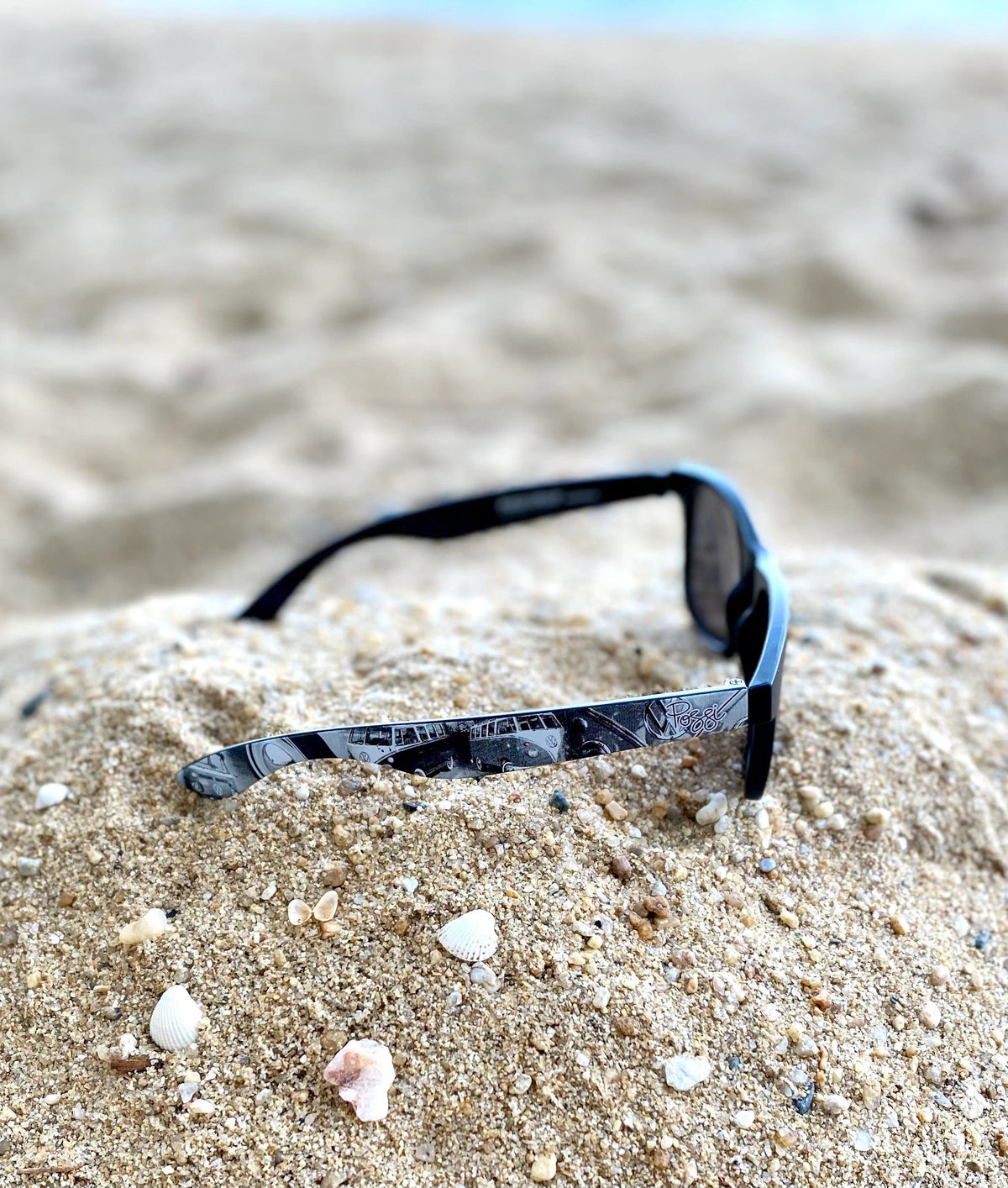 Possi the Label Ultra-Lite Sunglasses - White Kombis (Black) PSUN110-B Splash Swimwear Sunglasses 794712263258