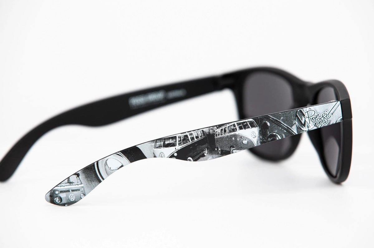 Possi the Label Ultra-Lite Sunglasses - White Kombis (Black) PSUN110-B Splash Swimwear Sunglasses 794712263258