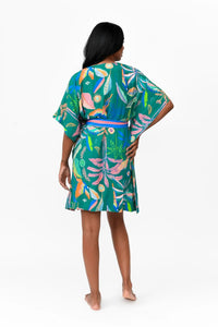 Zahlia Short Kimono in Tropical Print - Emerald - Possi the Label - Splash Swimwear  - Dec22, kimonos, possi the label, Womens - Splash Swimwear 