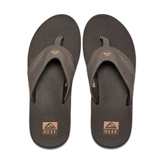 Reef Mens Fanning Thong Ipanema Brilliant 4 Thong - Black Splash Swimwear Footwear