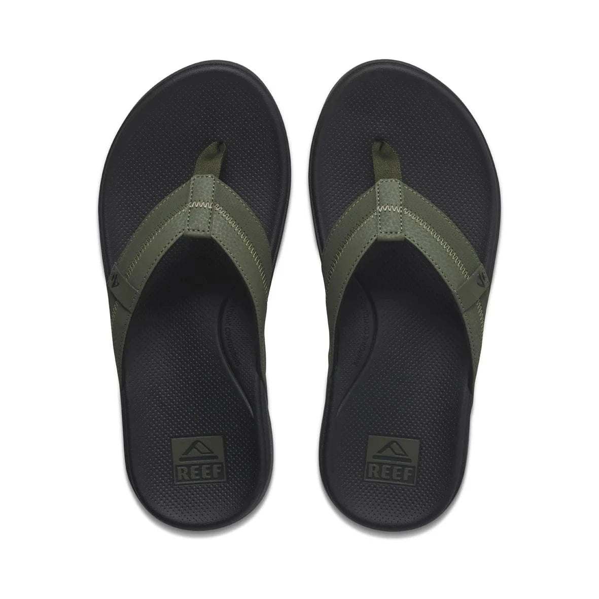 Reef Reef Mens Cushion Phantom 2.0 CJ5258 Ipanema Brilliant 4 Thong - Black Splash Swimwear Footwear Olive/Gum* / 8 196985358189