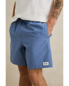 Rhythm Mens Box Jam - Blue Box Jam - Blue Splash Swimwear Clothing Pant
