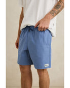 Rhythm Mens Box Jam - Blue Box Jam - Blue Splash Swimwear Clothing Pant