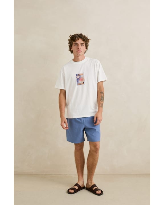 Rhythm Mens Box Jam - Blue Box Jam - Blue Splash Swimwear Clothing Pant