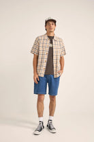 Rhythm Mens Check SS Shirt - Natural Rhythm Check SS Shirt - Natural Splash Swimwear Mens