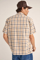 Rhythm Mens Check SS Shirt - Natural Rhythm Check SS Shirt - Natural Splash Swimwear Mens