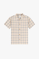 Rhythm Mens Check SS Shirt - Natural Rhythm Check SS Shirt - Natural Splash Swimwear Mens