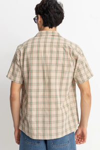 Rhythm Mens Check Ss Shirt - Sand Rhythm Check Ss Shirt - Sand