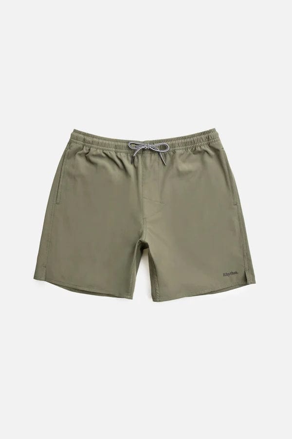 Rhythm Mens Classic Beach Short - Olive Rhythm Classic Beach Short - Olive Splash Swimwear