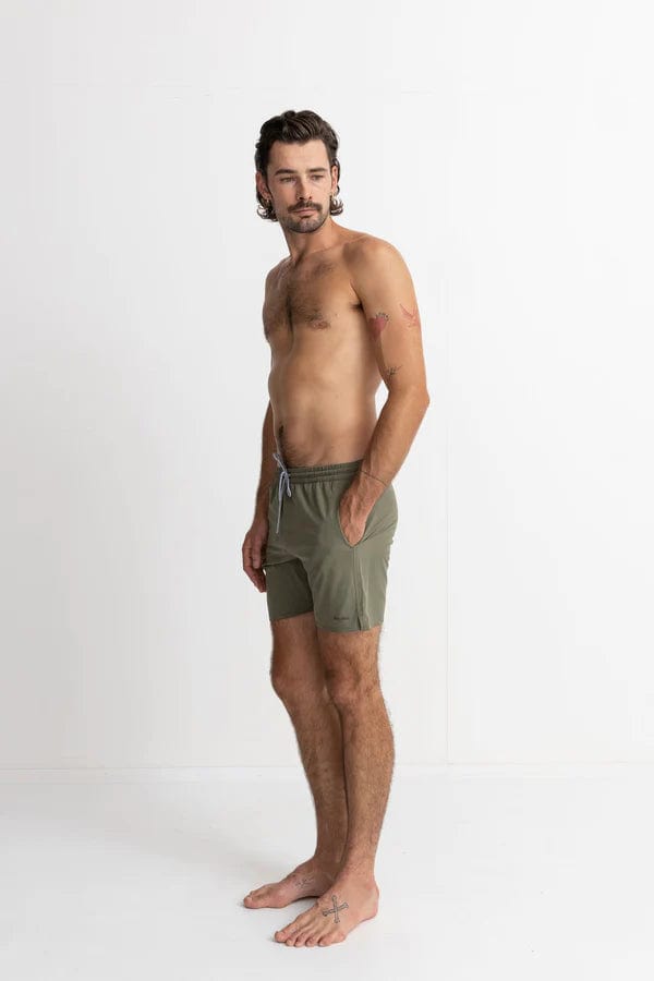 Rhythm Mens Classic Beach Short - Olive Rhythm Classic Beach Short - Olive