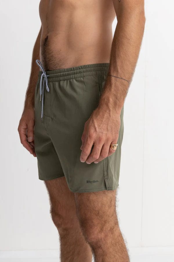 Rhythm Mens Classic Beach Short - Olive Rhythm Classic Beach Short - Olive