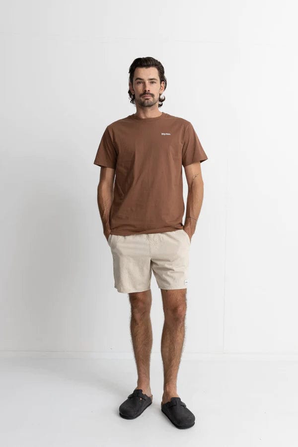 Rhythm Mens Classic Brand Tee - Chocolate* Rhythm Classic Brand Tee - Chocolate Splash Swimwear