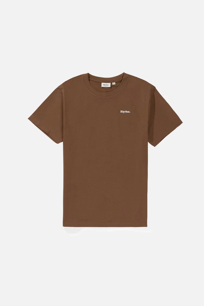 Rhythm Mens Classic Brand Tee - Chocolate* Rhythm Classic Brand Tee - Chocolate Splash Swimwear