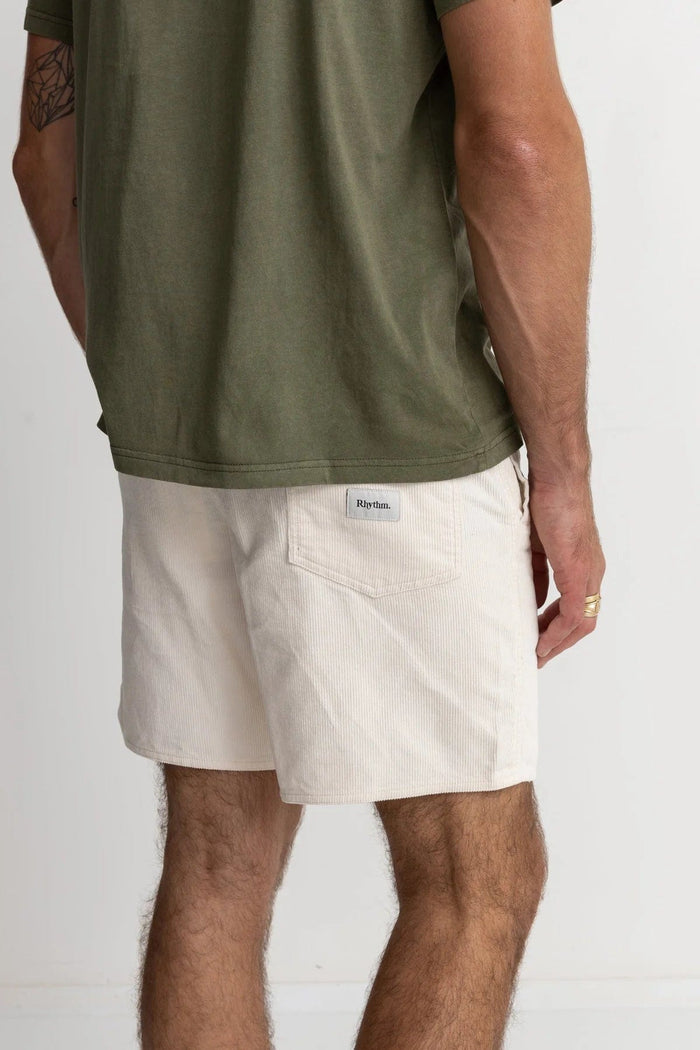 Rhythm Mens Classic Cord Jam - White Rhythm Classic Cord Jam - White Splash Swimwear Mens Shorts