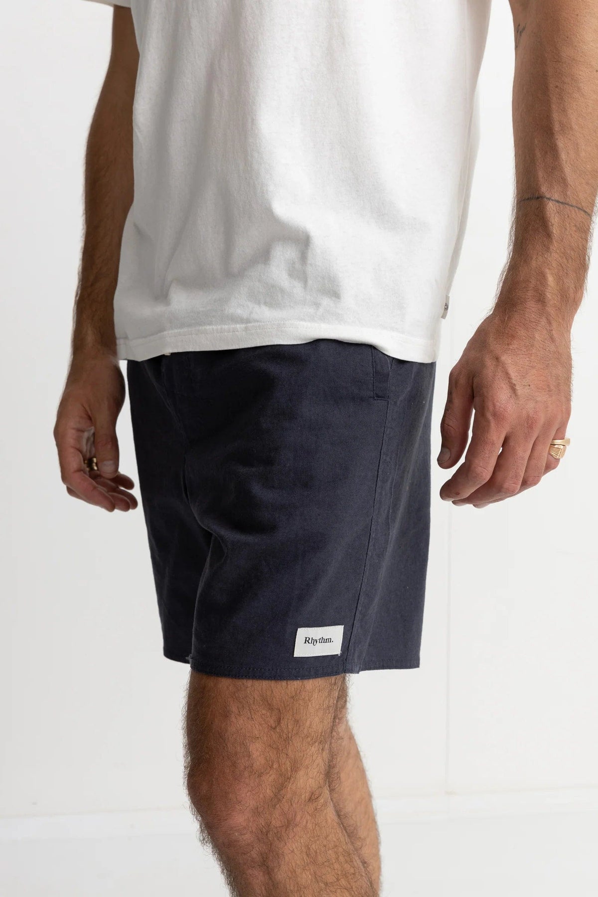 Rhythm Mens Classic Line Jam - Blue Rhythm Classic Line Jam - Blue Splash Swimwear Mens Shorts