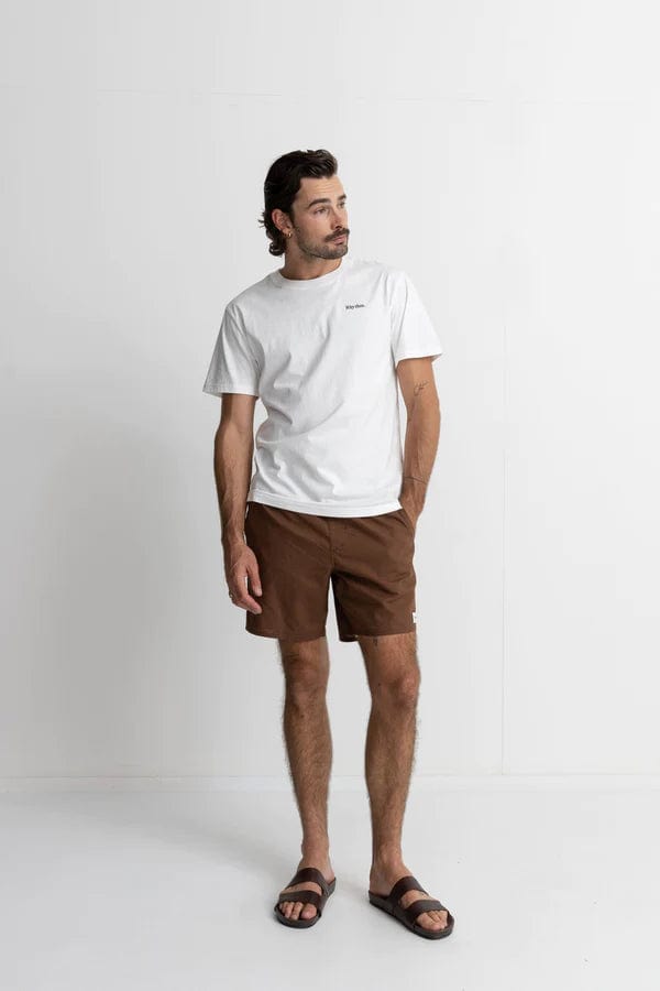 Rhythm Mens Classic Linen Jam Shorts - Chocolate Rhythm Classic Linen Jam