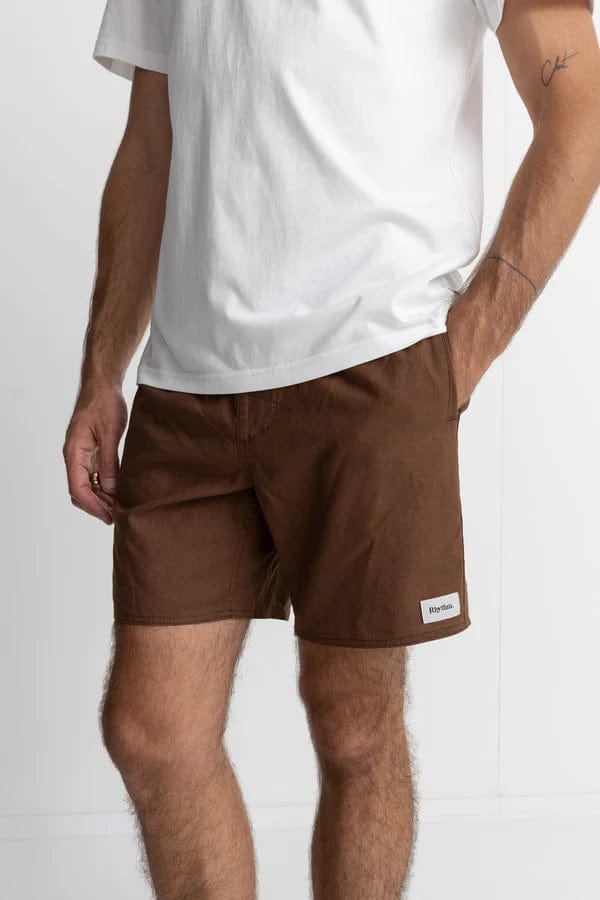 Rhythm Mens Classic Linen Jam Shorts - Chocolate Rhythm Classic Linen Jam Splash Swimwear