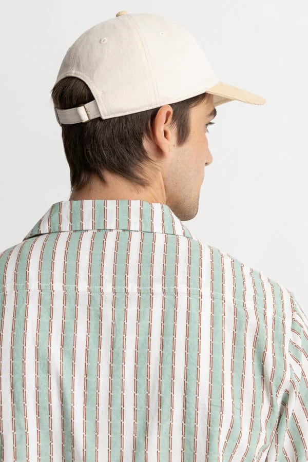 Rhythm Mens Essential Brushed Twill Cap - White 0124M-HW02-WHT Splash Swimwear 9338790946491