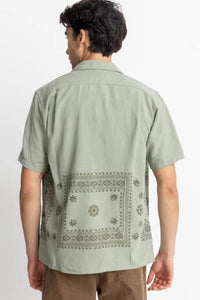 Rhythm Mens Guerrero Ss Shirt - Sage Rhythm Guerrero Ss Shirt - Sage