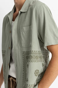 Rhythm Mens Guerrero Ss Shirt - Sage Rhythm Guerrero Ss Shirt - Sage