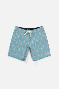 Rhythm Mens Pit Trunk - Teal Splash Swimwear Clothing