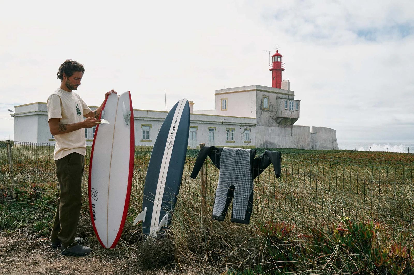 Rhythm Mens Portal Vintage T-Shirt Rhythm Portal Vintage T-Shirt Splash Swimwear