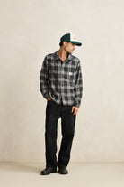 Rhythm Mens Rhythm Alex Check LS Shirt - Forest Rhythm Alex Check LS Shirt - Forest Splash Swimwear Mens Shirt