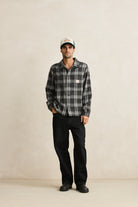 Rhythm Mens Rhythm Alex Check LS Shirt - Forest Rhythm Alex Check LS Shirt - Forest Splash Swimwear Mens Shirt