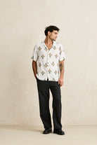 Rhythm Mens Rhythm Bouquet SS Shirt - Natural Rhythm Bouquet SS Shirt - Natural Splash Swimwear Mens Shirt