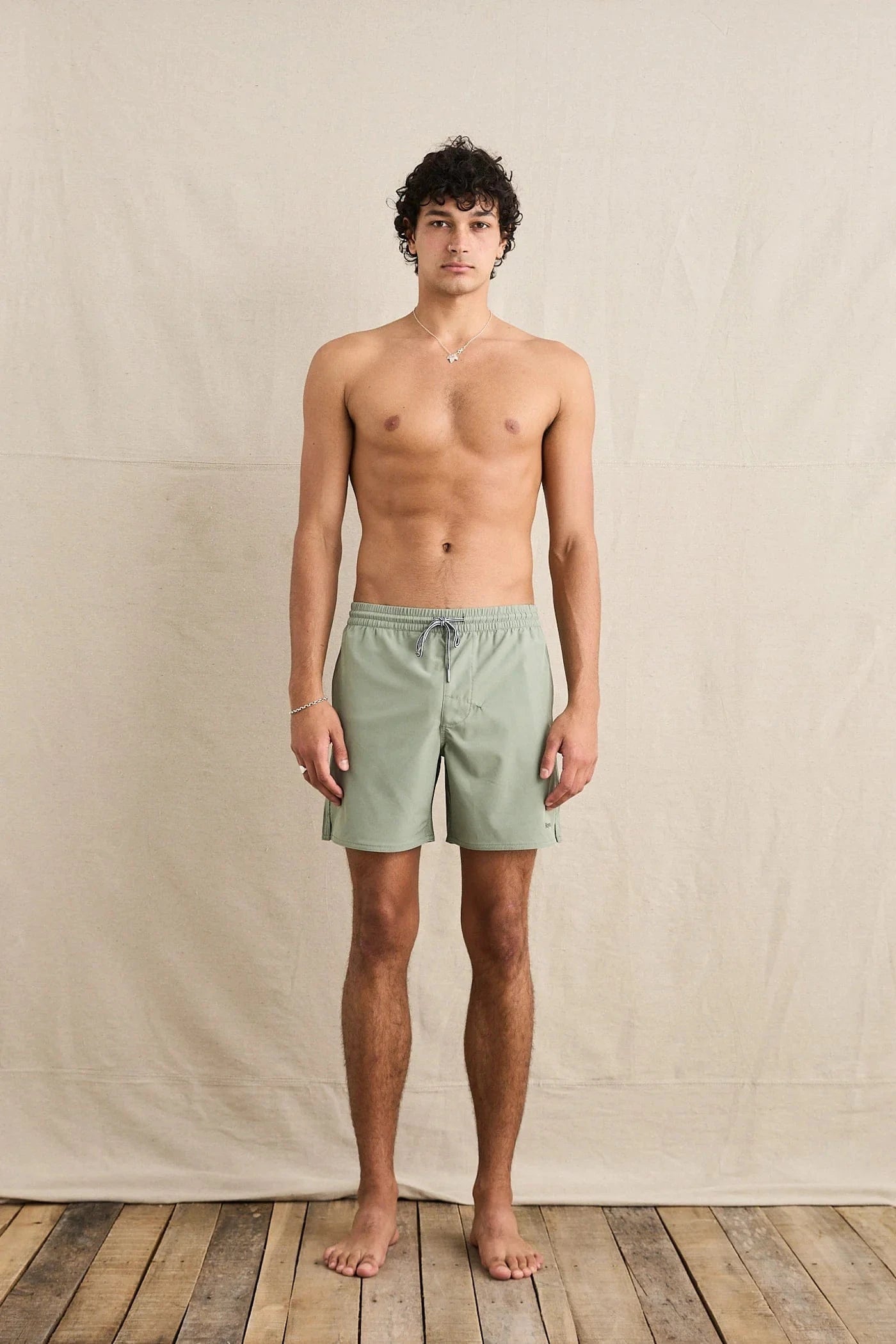 Rhythm Mens Rhythm Classic Beach Short - Seafoam Rhythm Classic Beach Short - Seafoam Splash Swimwear Mens