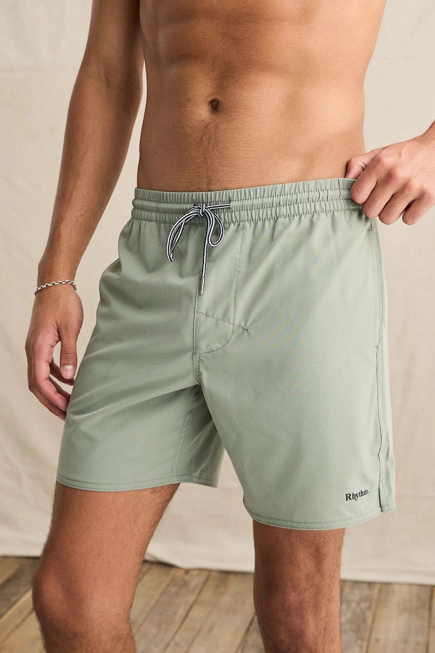 Rhythm Mens Rhythm Classic Beach Short - Seafoam Rhythm Classic Beach Short - Seafoam Splash Swimwear Mens