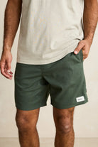 Rhythm Mens Rhythm Classic Linen Jam - Green Rhythm Classic Linen Jam - Green Splash Swimwear Mens