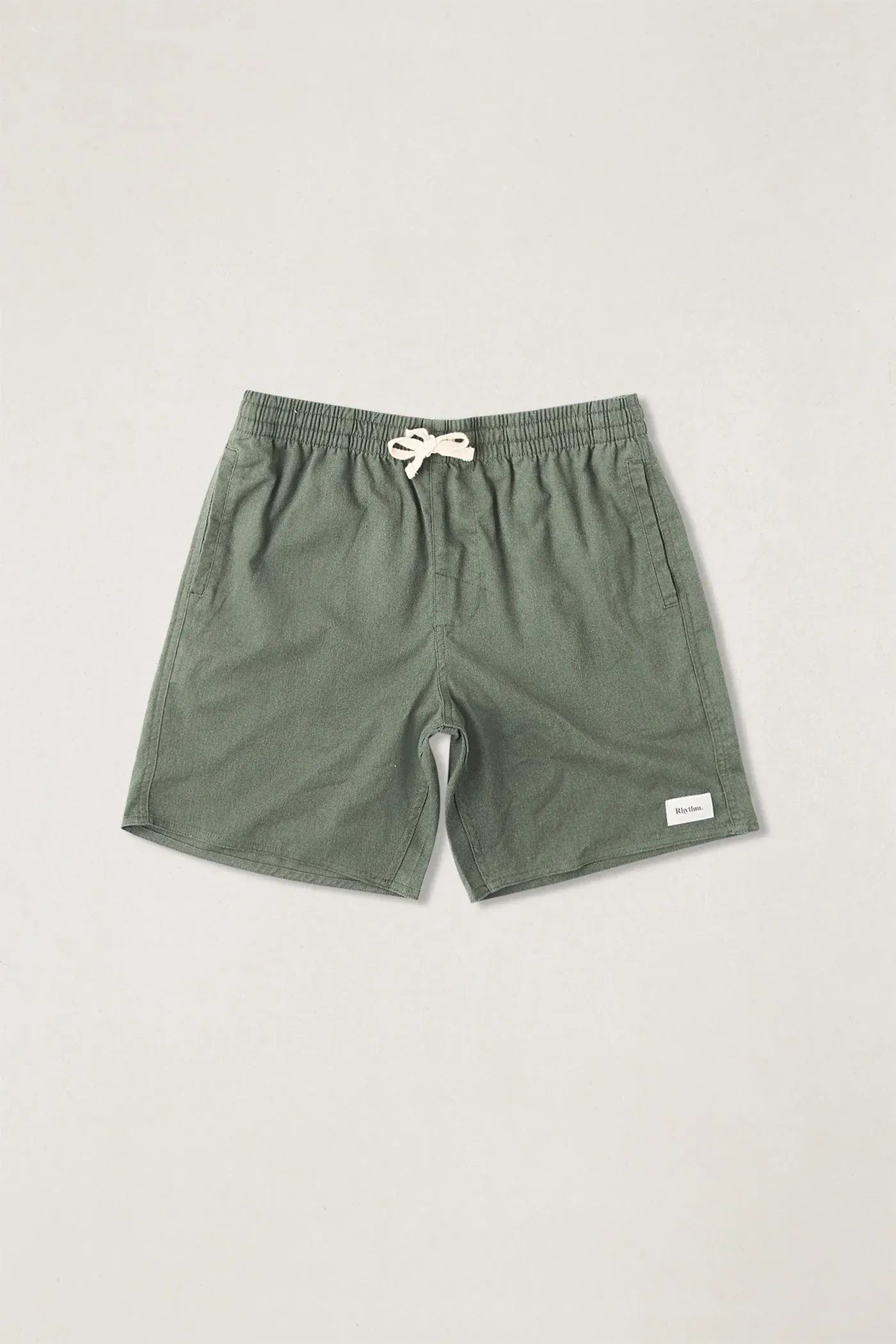 Rhythm Mens Rhythm Classic Linen Jam - Green Rhythm Classic Linen Jam - Green Splash Swimwear Mens