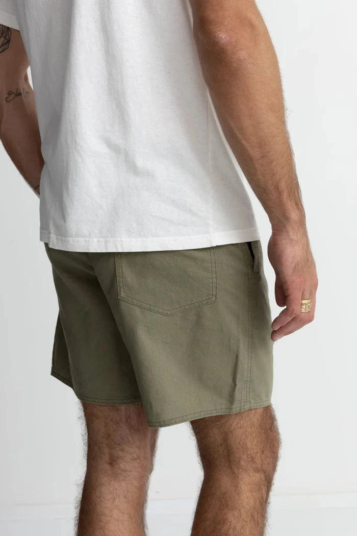 Rhythm Mens Rhythm Classic Linen Jam - Olive Rhythm Classic Linen Jam - Olive Splash Swimwear Mens