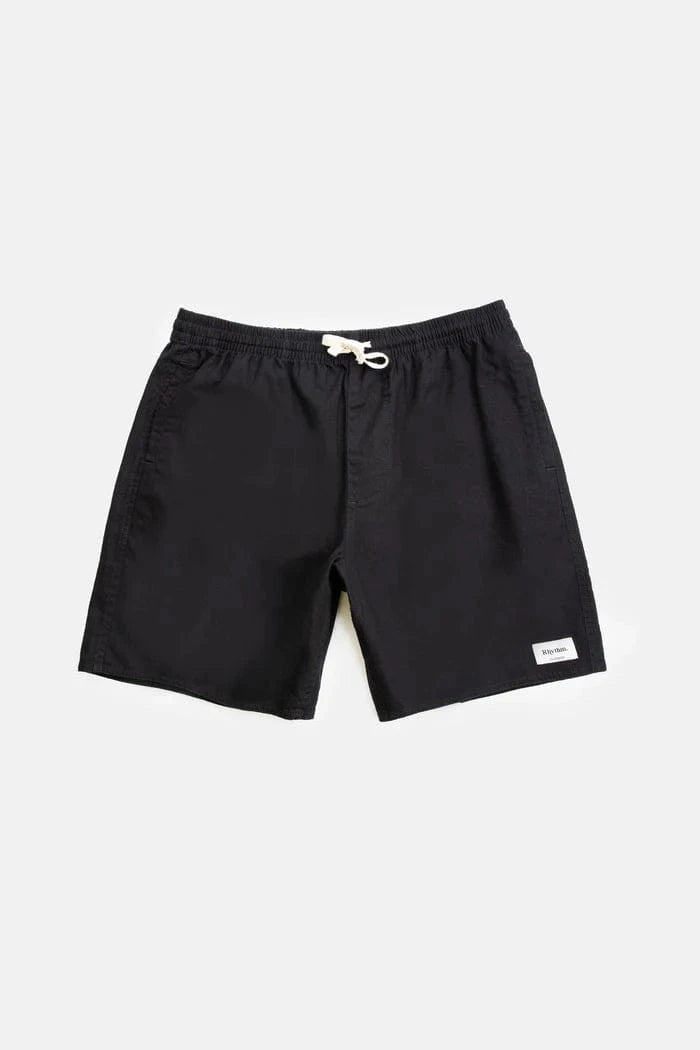 Rhythm Mens Rhythm Classic Linen Jam - Vintage Black Rhythm Classic Linen Jam - Vintage Black Splash Swimwear Mens