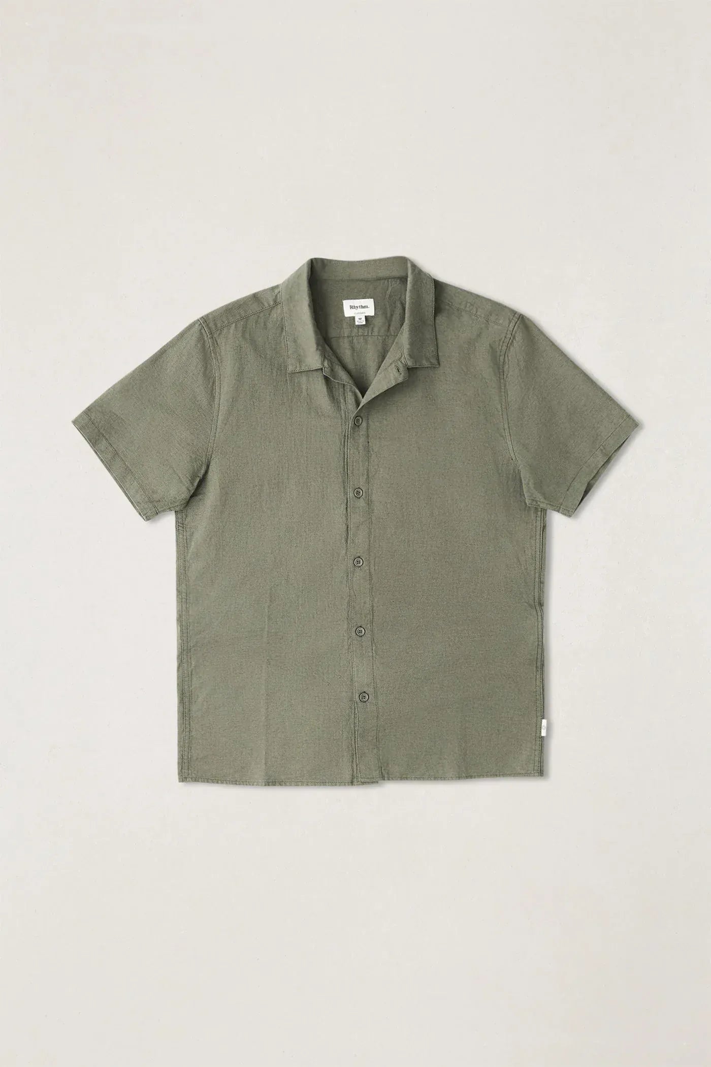 Rhythm Mens Rhythm Classic Linen Short Sleeved Shirt - Forest Green Rhythm Classic Linen Short Sleeved Shirt - Forest Green Splash Swimwear Mens