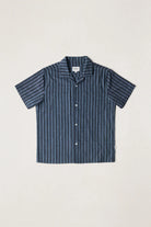 Rhythm Mens Rhythm Crux SS Shirt - Indigo Stripe Rhythm Crux SS Shirt - Indigo Stripe Splash Swimwear Mens Shirt