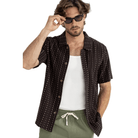 Rhythm Mens Rhythm Dakota Stripe SS Shirt - Chocolate Rhythm Dakota Stripe SS Shirt - Chocolate Splash Swimwear Mens
