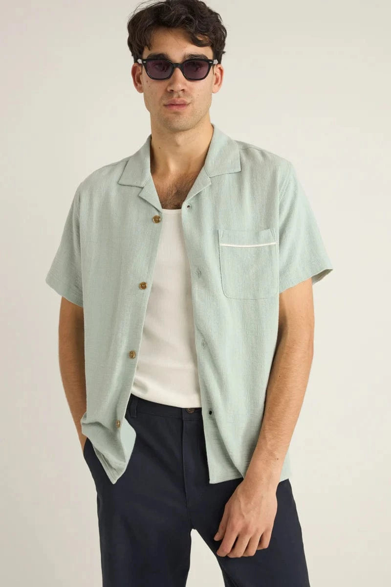 Rhythm Mens Rhythm Daytona SS Shirt- Teal Rhythm Daytona SS Shirt- Teal Splash Swimwear Mens