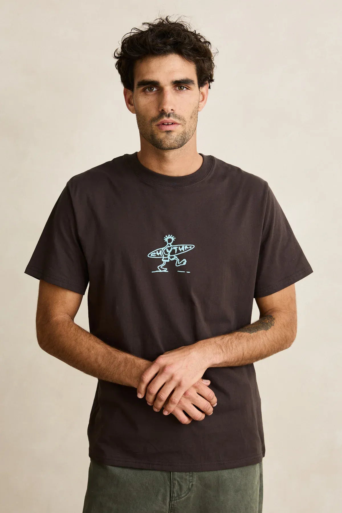 Rhythm Mens Rhythm Drifter SS T-shirt - Vintage Black Rhythm Drifter SS T-shirt - Vintage Black Splash Swimwear Mens Shirt