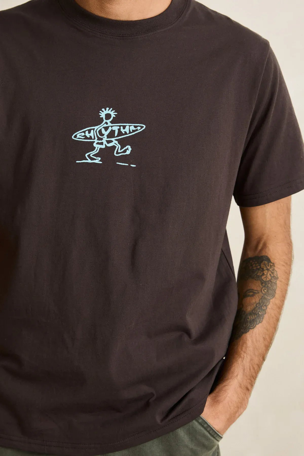 Rhythm Mens Rhythm Drifter SS T-shirt - Vintage Black Rhythm Drifter SS T-shirt - Vintage Black Splash Swimwear Mens Shirt