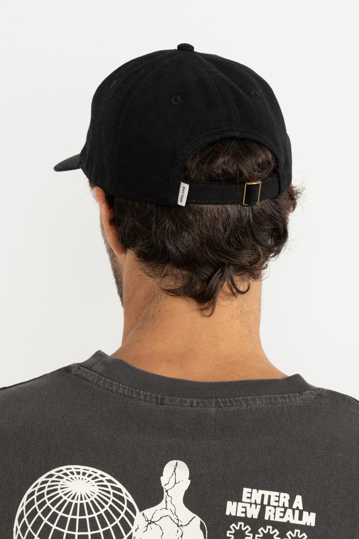 Rhythm Mens Rhythm Essential Brushed Twill Cap - Black 0725M-HW01-BLK Rhythm Essential Brushed Twill Cap - Black Splash Swimwear Hats O/S 9360397217124