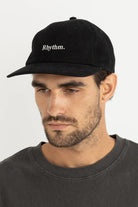 Rhythm Mens Rhythm Essential Brushed Twill Cap - Black 0725M-HW01-BLK Rhythm Essential Brushed Twill Cap - Black Splash Swimwear Hats O/S 9360397217124