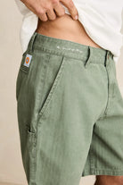 Rhythm Mens Rhythm Essential Herringbone Short - Olive Rhythm Essential Herringbone Short - Olive Splash Swimwear Mens Shorts