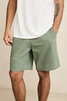 Rhythm Mens Rhythm Essential Herringbone Short - Olive Rhythm Essential Herringbone Short - Olive Splash Swimwear Mens Shorts