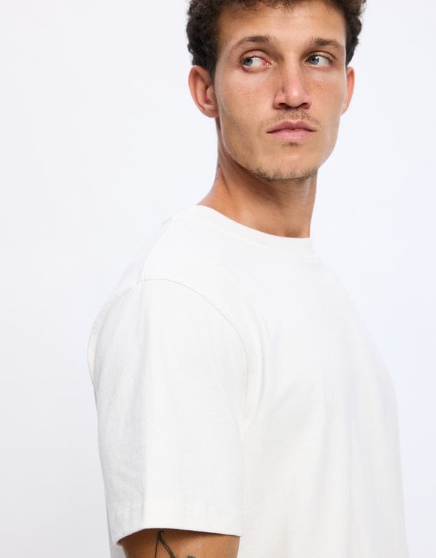 Rhythm Mens Rhythm Flagship Vintage Short Sleeved T-Shirt - Ecru Rhythm Flagship Vintage Short Sleeved T-Shirt - Ecru Splash Swimwear Mens